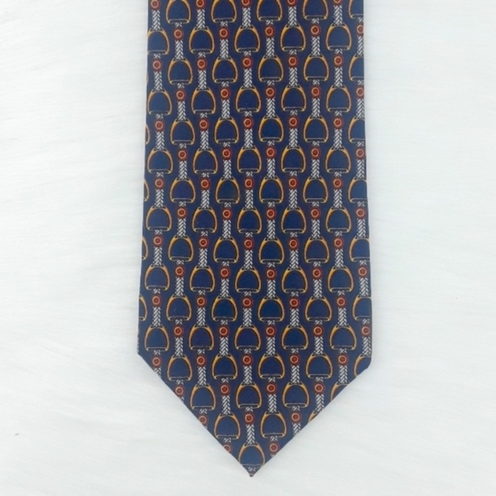 Paolo Gucci Navy Silk Tie